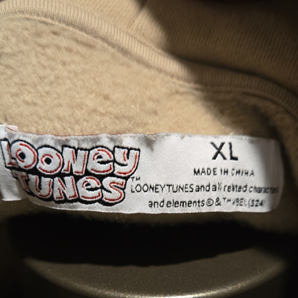 Looney Tunes X TEAM USA Olympic Beige Hoodie with USA Olympic Patch - Picture 2 of 6